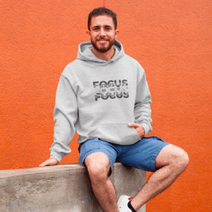 buzo de capota gris personalizado